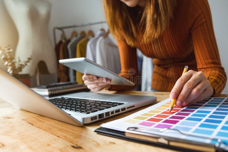 Fashion designer Online Shopping payments concept. royalty free stock image Fashion designer Online Shopping payments concept. royalty free stock image