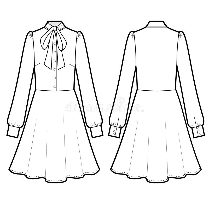 Fashion Drawing of the Dress with Bow on Neck Stock Illustration - Illustration of glamour, clothing: 185491729 Fashion Drawing of the Dress with Bow on Neck Stock Illustration - Illustration of glamour, clothing: 185491729