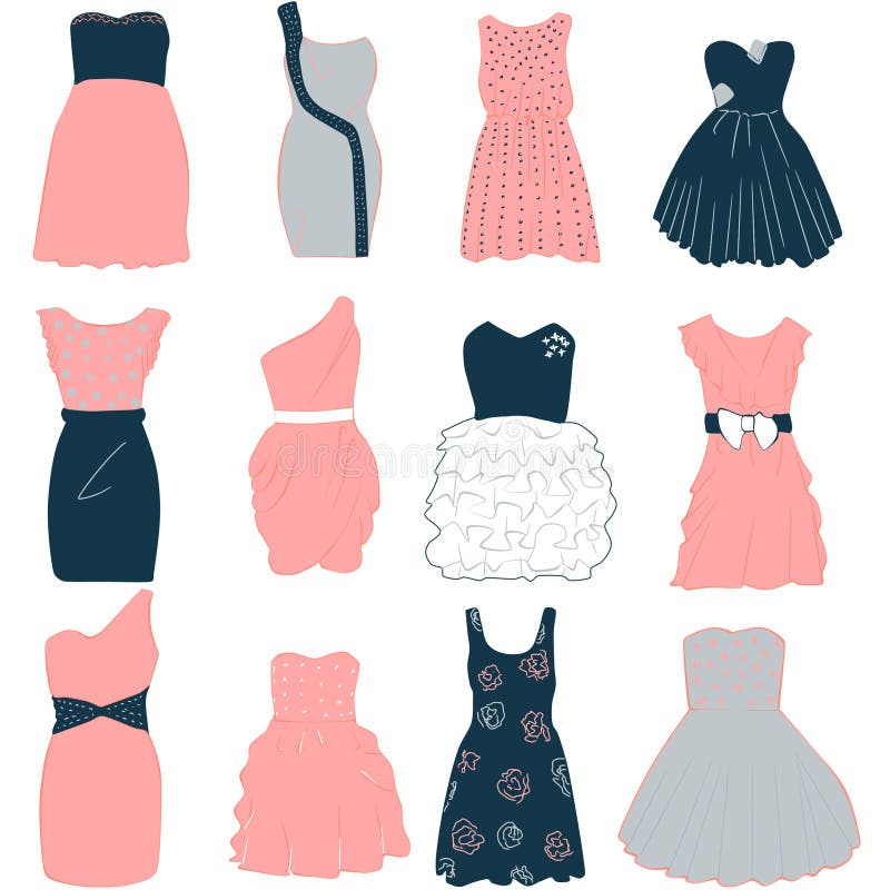 Fashion Dress Stock Illustrations – 293,810 Fashion Dress Stock ...