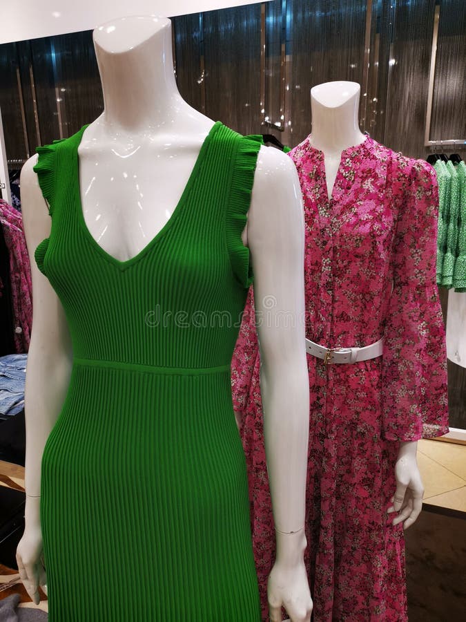 Colorful Summer Clothes on Mannequin in Women Fashion Store