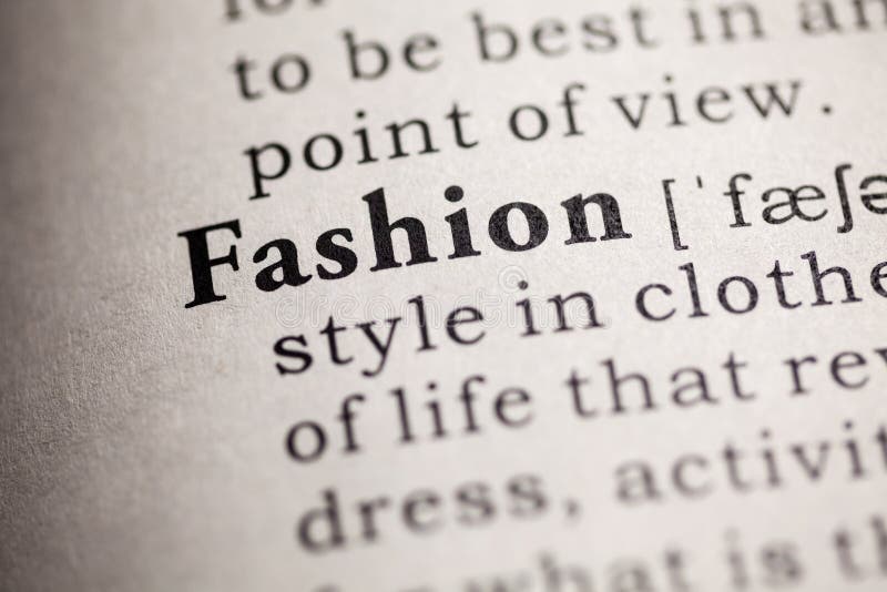 Definition of the Word Fashion Stock Image Image of definition, page