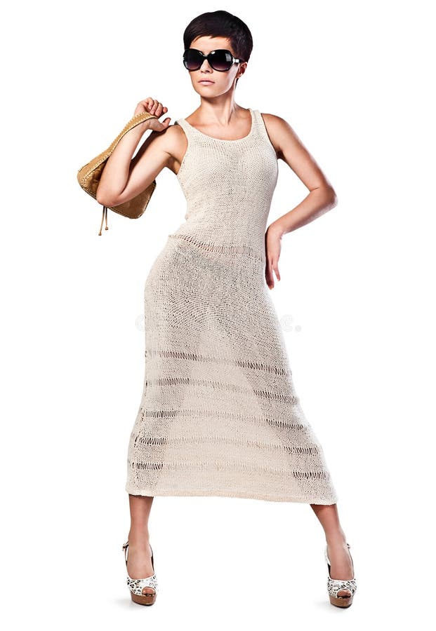 Fashion flickan royaltyfria foton