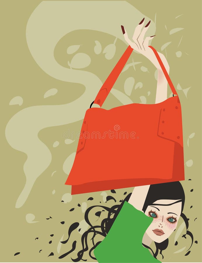 Fashion girl with bag