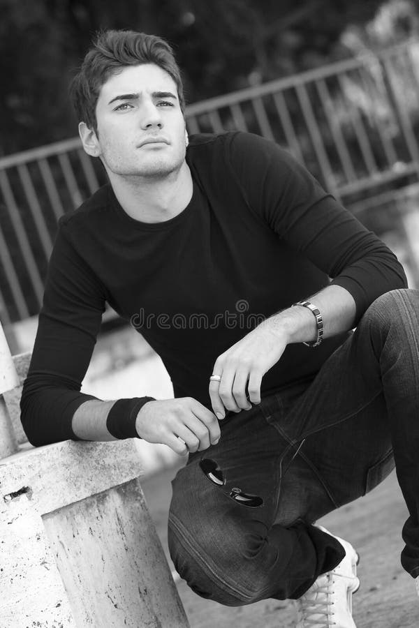 Fashion guy cool model outdoor royalty free stock photo Fashion guy cool model outdoor royalty free stock photo