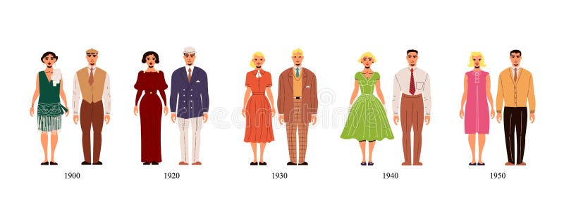 Fashion History: 1950 Model Stock Vector - Illustration of clothes ...