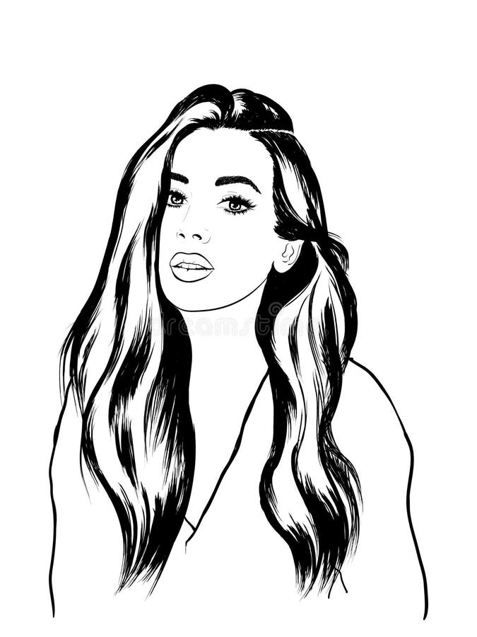 color hair woman drawing woman illustration female art digital woman