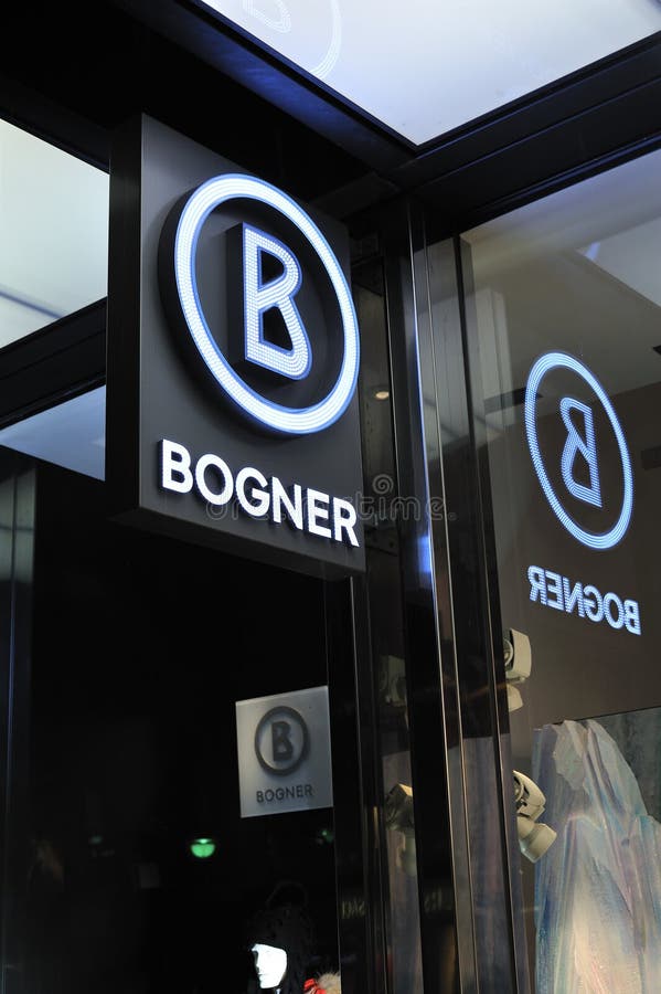 Fashion logo Bogner stock photography