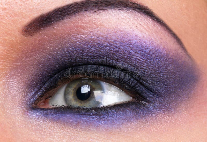 Fashion make-up of female eye stock photography