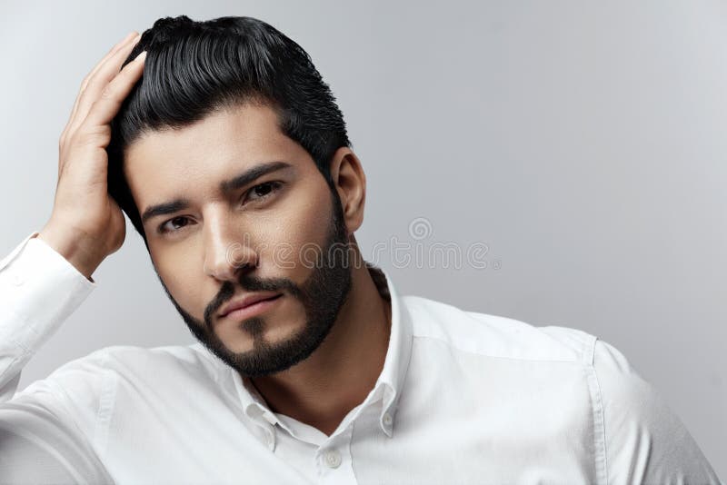 Fashion Man Portrait. Male Model with Hair Style and Beard Stock Photo - Image of fashion, face: 125032044 Fashion Man Portrait. Male Model with Hair Style and Beard Stock Photo - Image of fashion, face: 125032044
