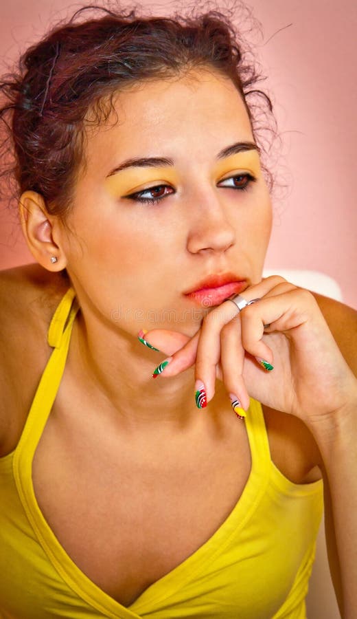 Fashion model stock image. Image of face, fashionable - 19942879