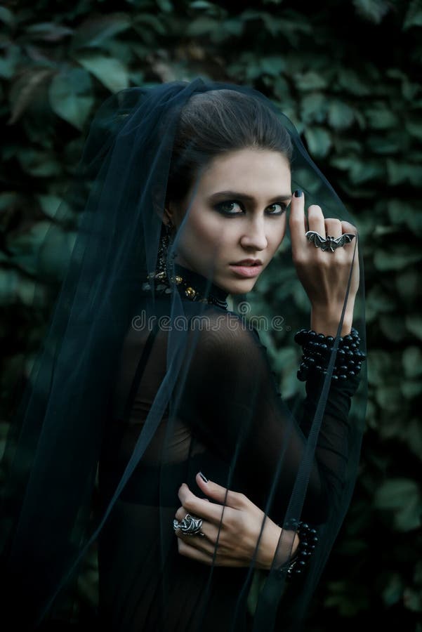 Fashion model dressed in gothic style. Vamp. royalty free stock photo Fashion model dressed in gothic style. Vamp. royalty free stock photo