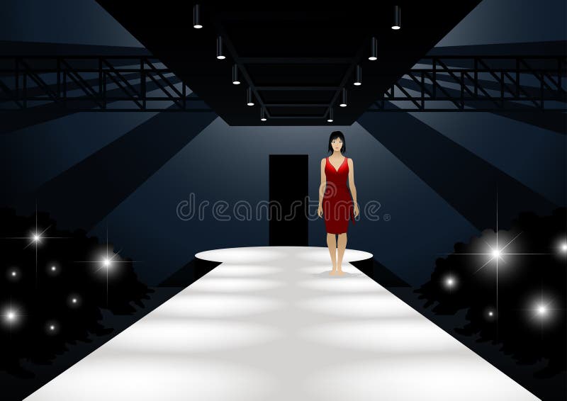 Empty Fashion Show Stage Catwalk 3d Stock Illustration 59875762