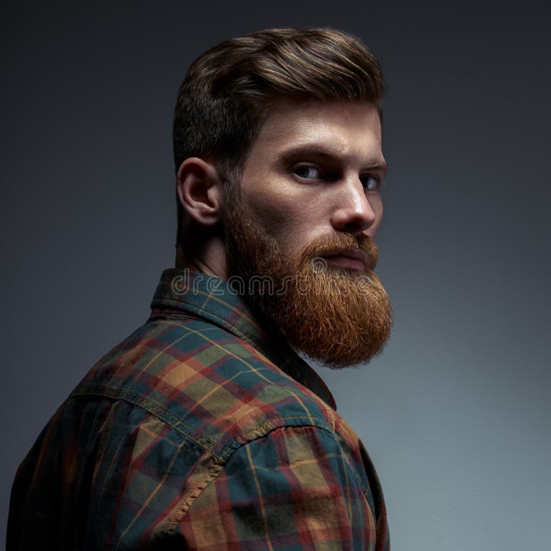 Portrait of a Man with Beard and Modern Hairstyle Stock Image - Image of barbershop, beard: 116059475 Portrait of a Man with Beard and Modern Hairstyle Stock Image - Image of barbershop, beard: 116059475