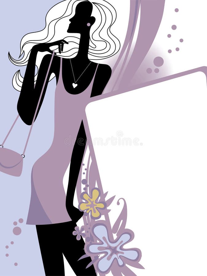 Fashion page stock vector. Illustration of design, gown - 17271142