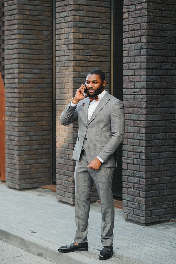 Fashion Portrait of a Handsome Young African American Business Man ...