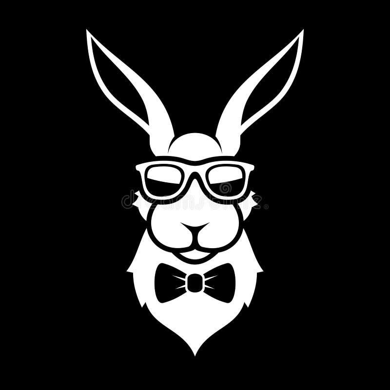 Download Fashion Portrait Of Hipster Bunny. Rabbit In Glasses And ...