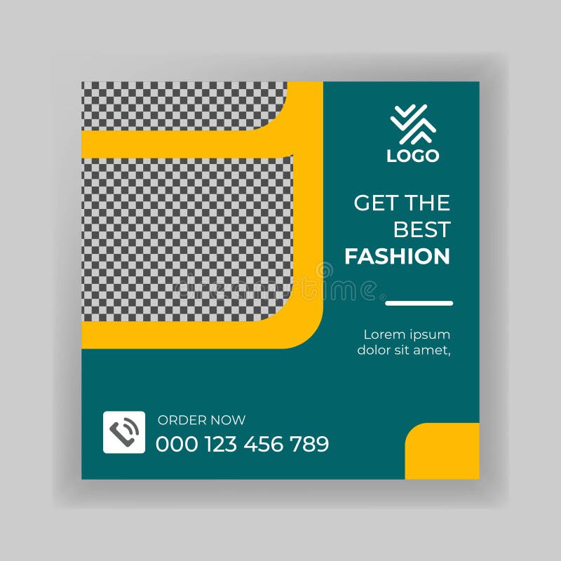 Fashion Products Social Media Post Design Template Design Vector ...