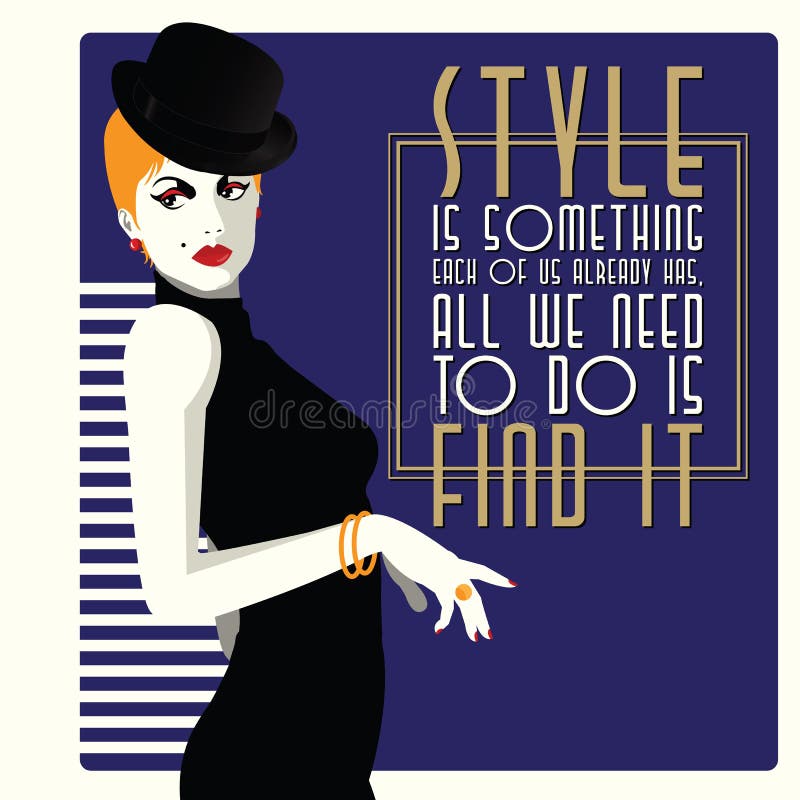 Fashion Quote with Woman in Style Pop Art. Stock Vector - Illustration ...