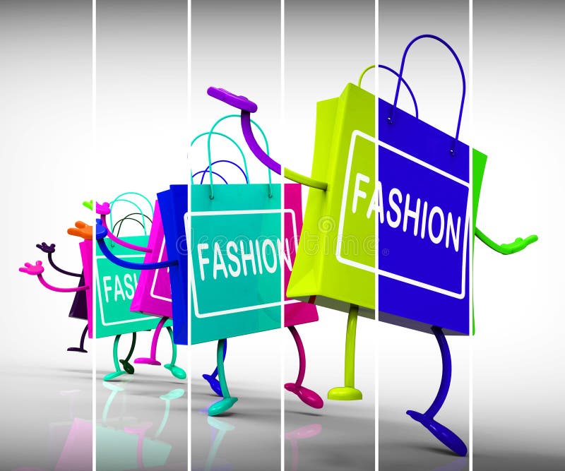 Fashion Shopping Bags Represent Trends, Shopping, and Designs