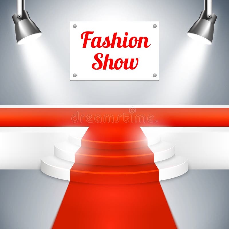 Stage Podium Show Red Carpet Fashion Runway Vector Illustration Stock  Vector by ©silvae 245965568