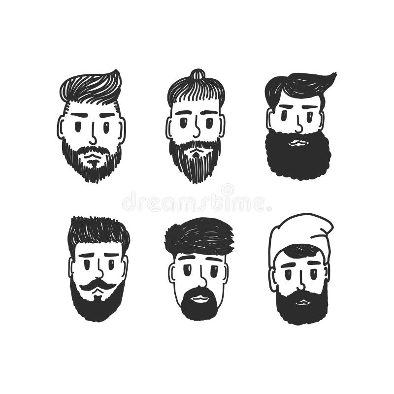 Set of different beards stock vector. Illustration of mouth - 51175571