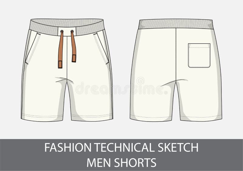 Short Pants Fashion Flat Sketch Apparel Stock Vector Royalty Free  1814892044  Shutterstock