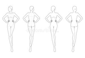 Female Printable Blank Fashion Design Templates Canvas voice