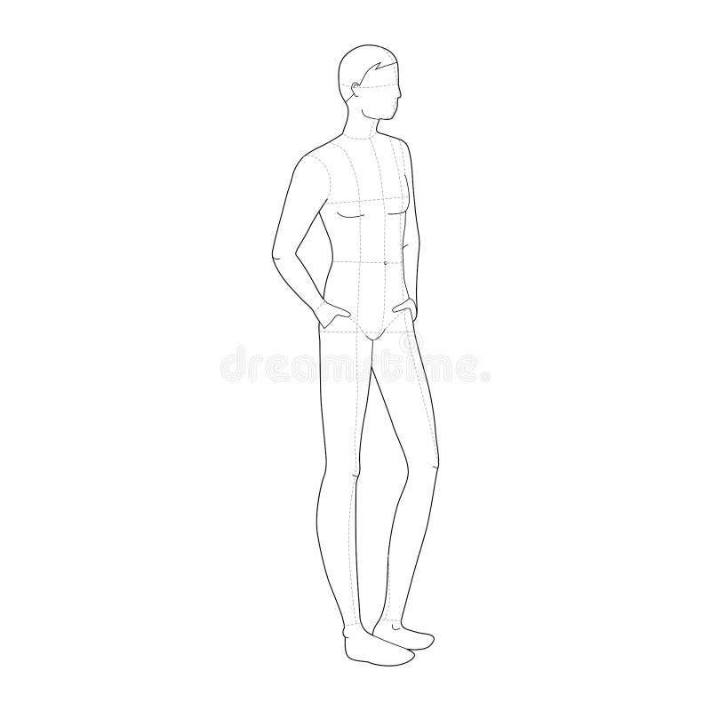 Women`s Figure Sketch. Different Poses. Template for Drawing for Designers  of Clothes Stock Vector - Illustration of human, girl: 108859892