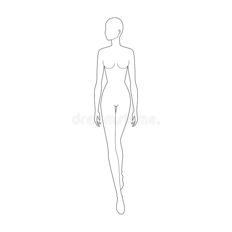 Fashion Template of Walking Women. Stock Vector - Illustration of form, body:  173879353