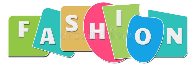 Fashion Colorful Abstract Shapes Horizontal Stock Illustration ...