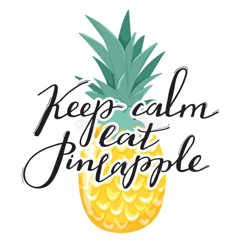 Fashion Typography Slogan Design `Keep Calm Eat Coconut` Sign. Stock ...