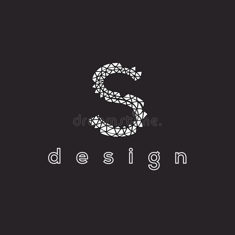 Fashion vector logo. S letter logo. Jewellery emblem stock illustration Fashion vector logo. S letter logo. Jewellery emblem stock illustration