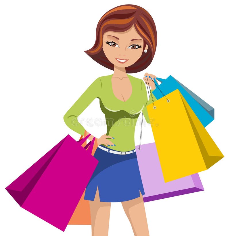 Fashion Woman Shopping Bag Bags Isolated stock illustration Fashion Woman Shopping Bag Bags Isolated stock illustration
