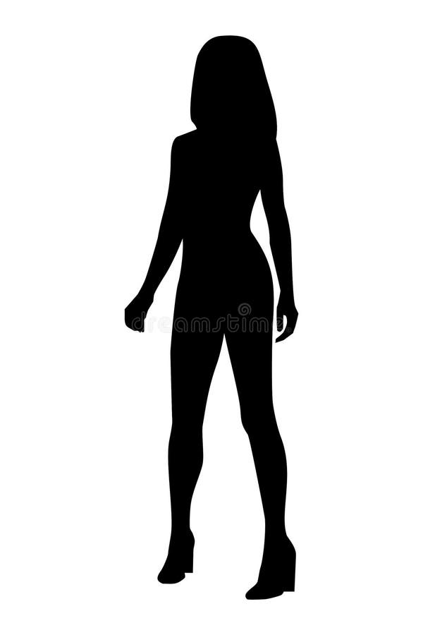 Fashion Woman Silhouette. stock illustration. Illustration of young -  181940997