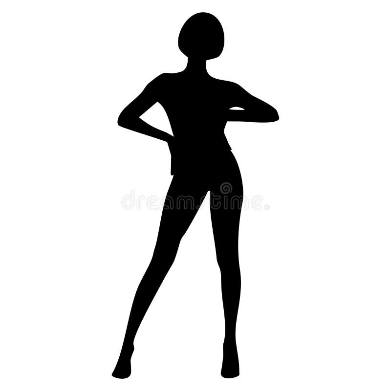 Fashion Woman Silhouette. stock illustration. Illustration of young -  181940997