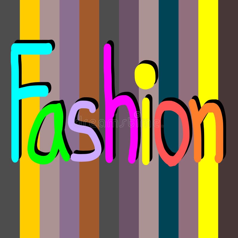 Fashion word font concept stock vector. Illustration of shopaholic ...