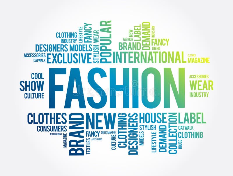 Fashion Word Cloud Collage, Concept Background Stock Illustration ...