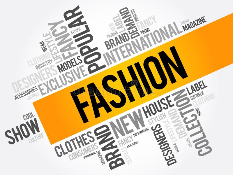 Fashion Word Cloud Collage, Concept Background Stock Illustration ...