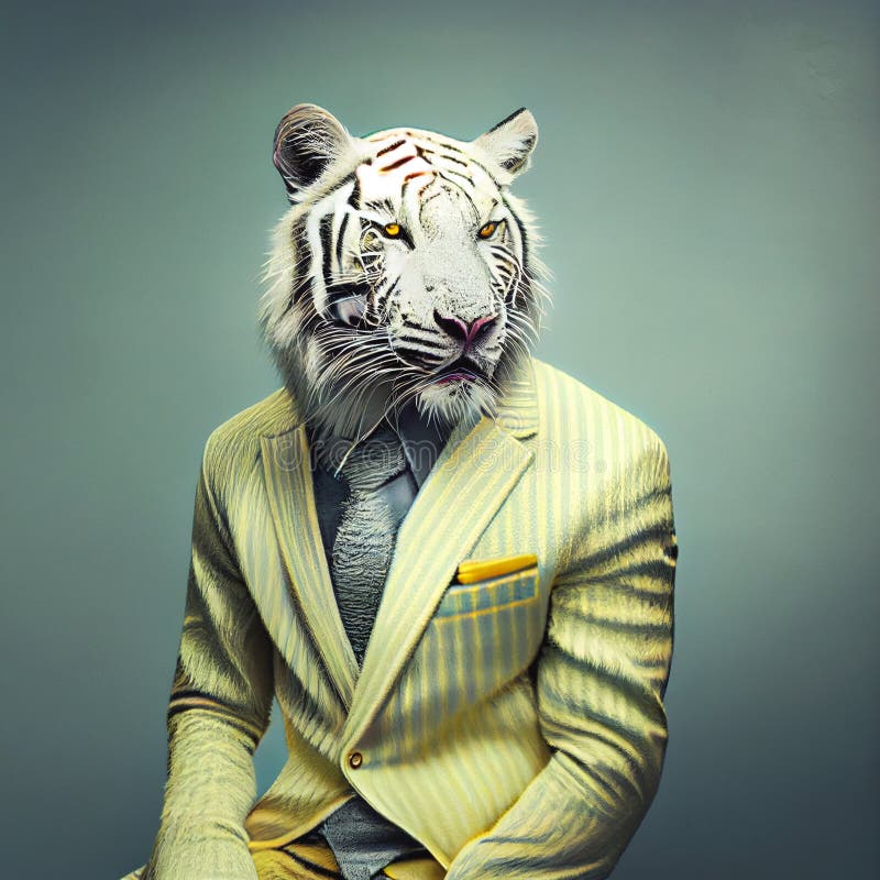 White tiger stock illustration