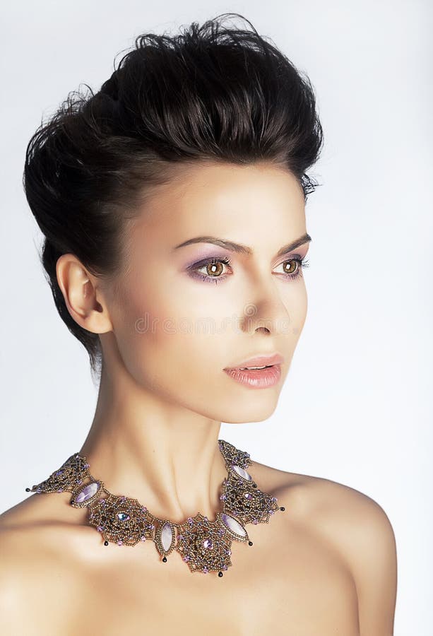 Fashionable Elegant Lady with Jewels Stock Photo - Image of luxury