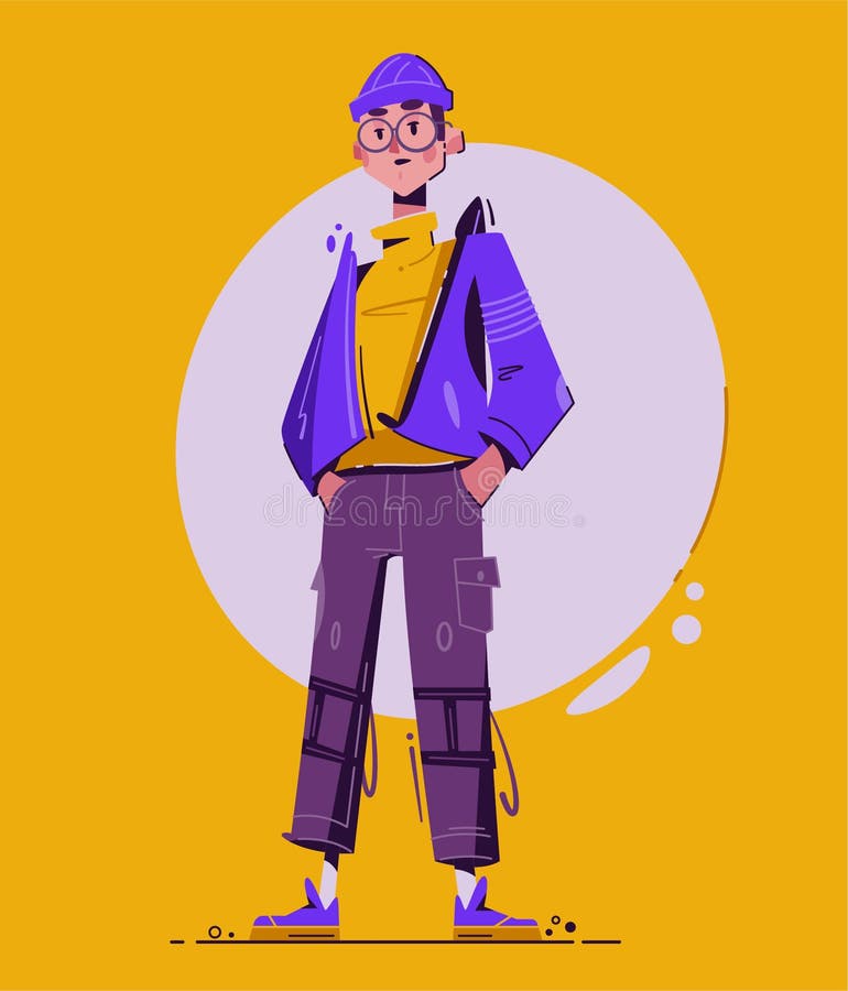 Fashionable Guy. Character Design. Cartoon Vector Flat Illustration ...