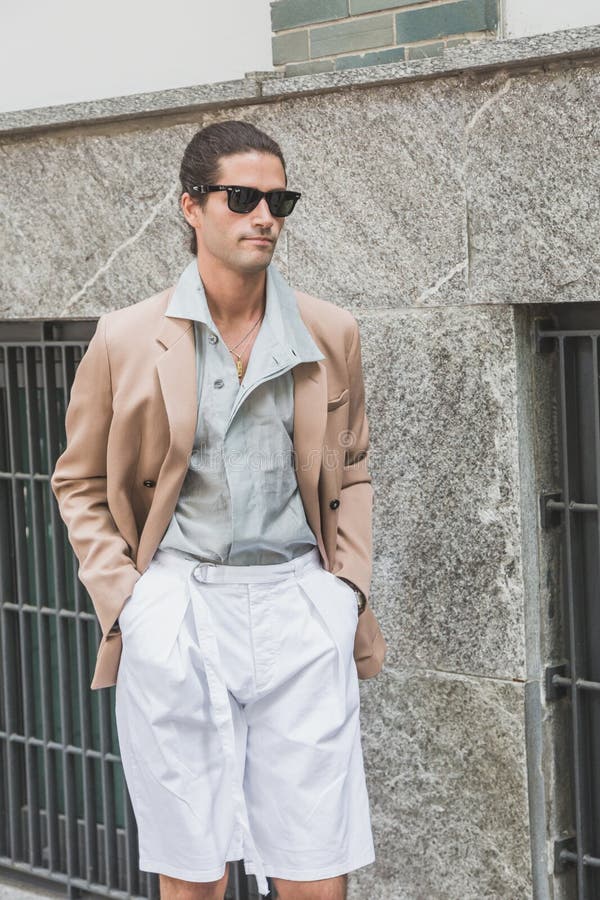 Fashionable Man Posing during Milan Men`s Fashion Week Editorial Photo ...