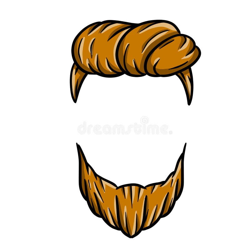 Fashionable Men Haircut. Element of the Head and Face Hipster Stock Vector  - Illustration of face, hairstyle: 229197954
