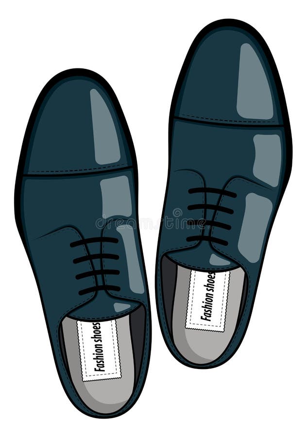 Fashionable Men Shoes Illustration. Stock Vector - Illustration of boot ...