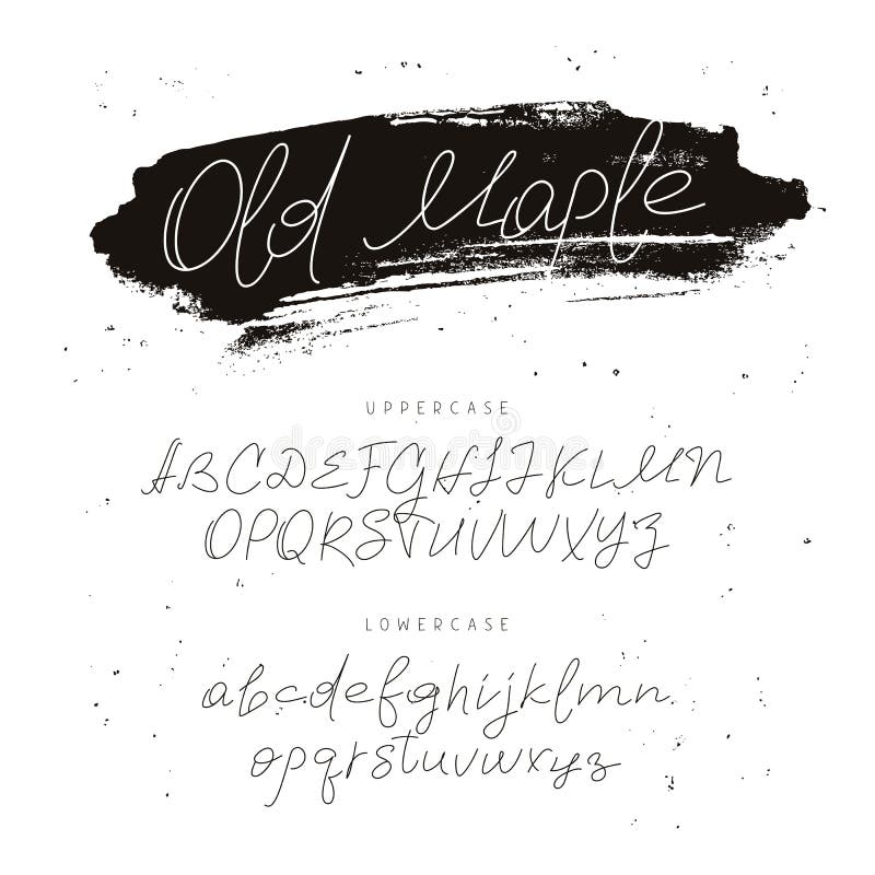 Modern font. Alphabet. Calligraphy and lettering. vector illustration Modern font. Alphabet. Calligraphy and lettering. vector illustration