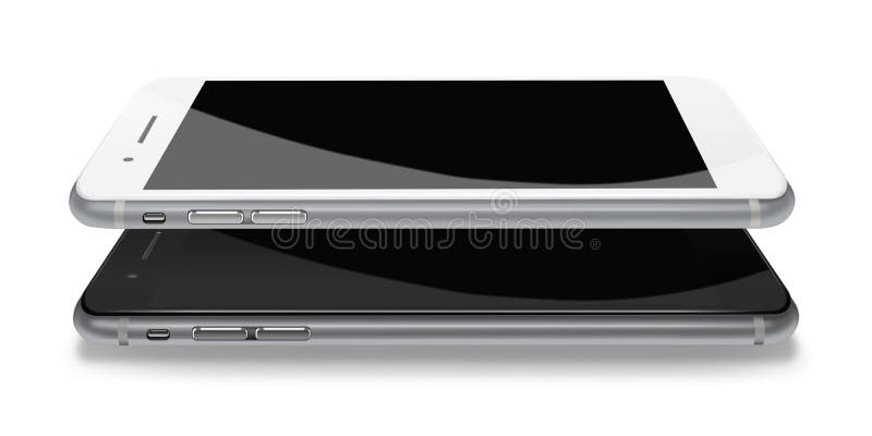 Fashionable phones realistic smartphones. stock illustration