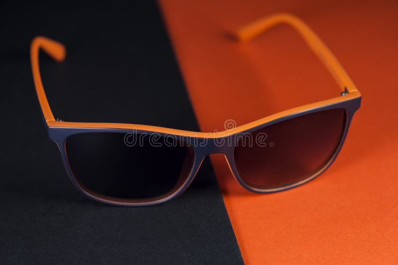 Fashionable Sunglasses on Minimal Background Stock Image - Image of