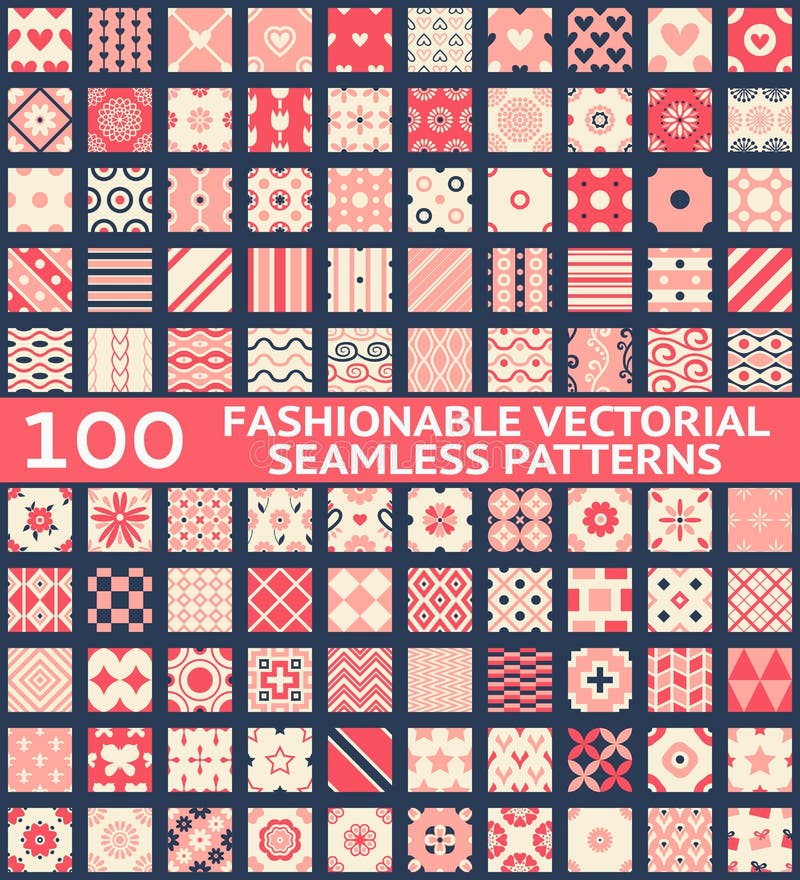 Fashionable vintage vector seamless patterns