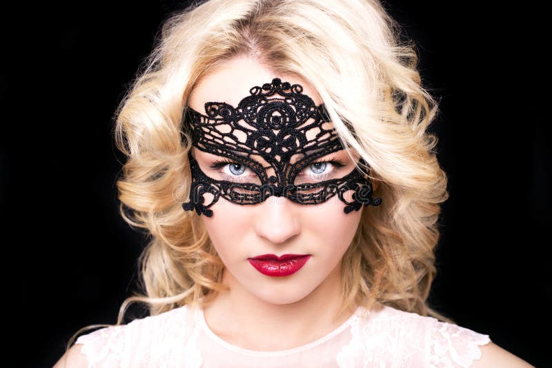 Fashionable woman in mask stock photo. Image of girl 66672268