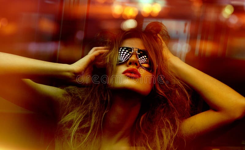 Fashionable Woman in Shades Stock Photo - Image of fashionable ...